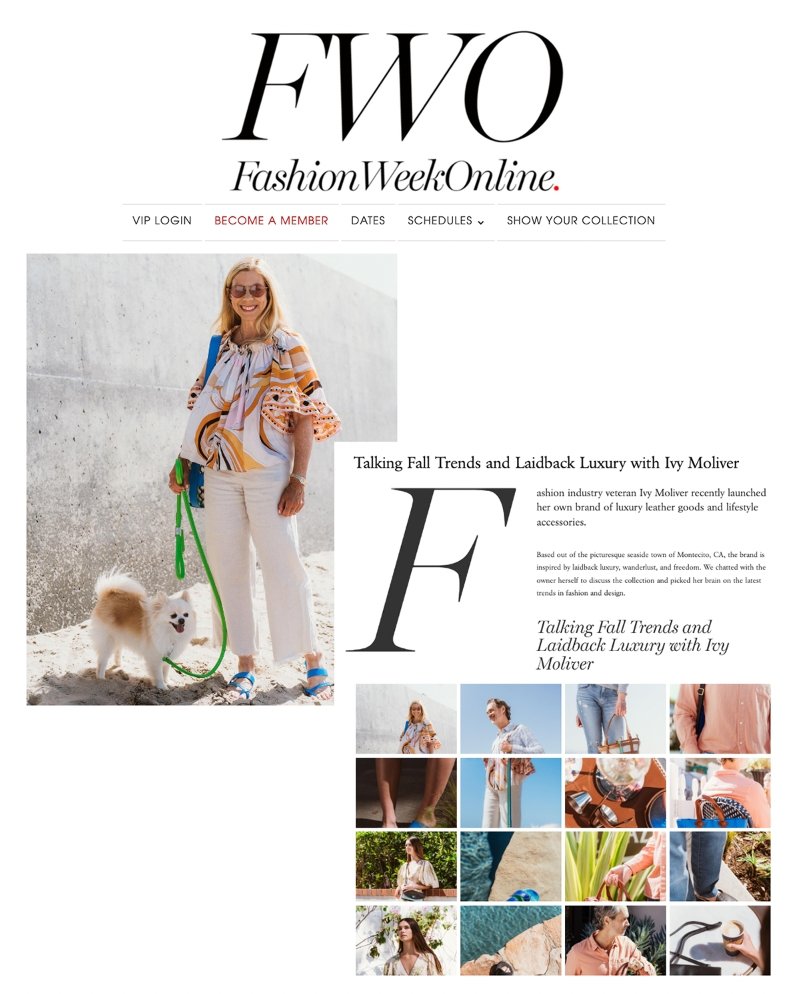 In Conversation with Fashion Week Online - Ivy Cove Montecito