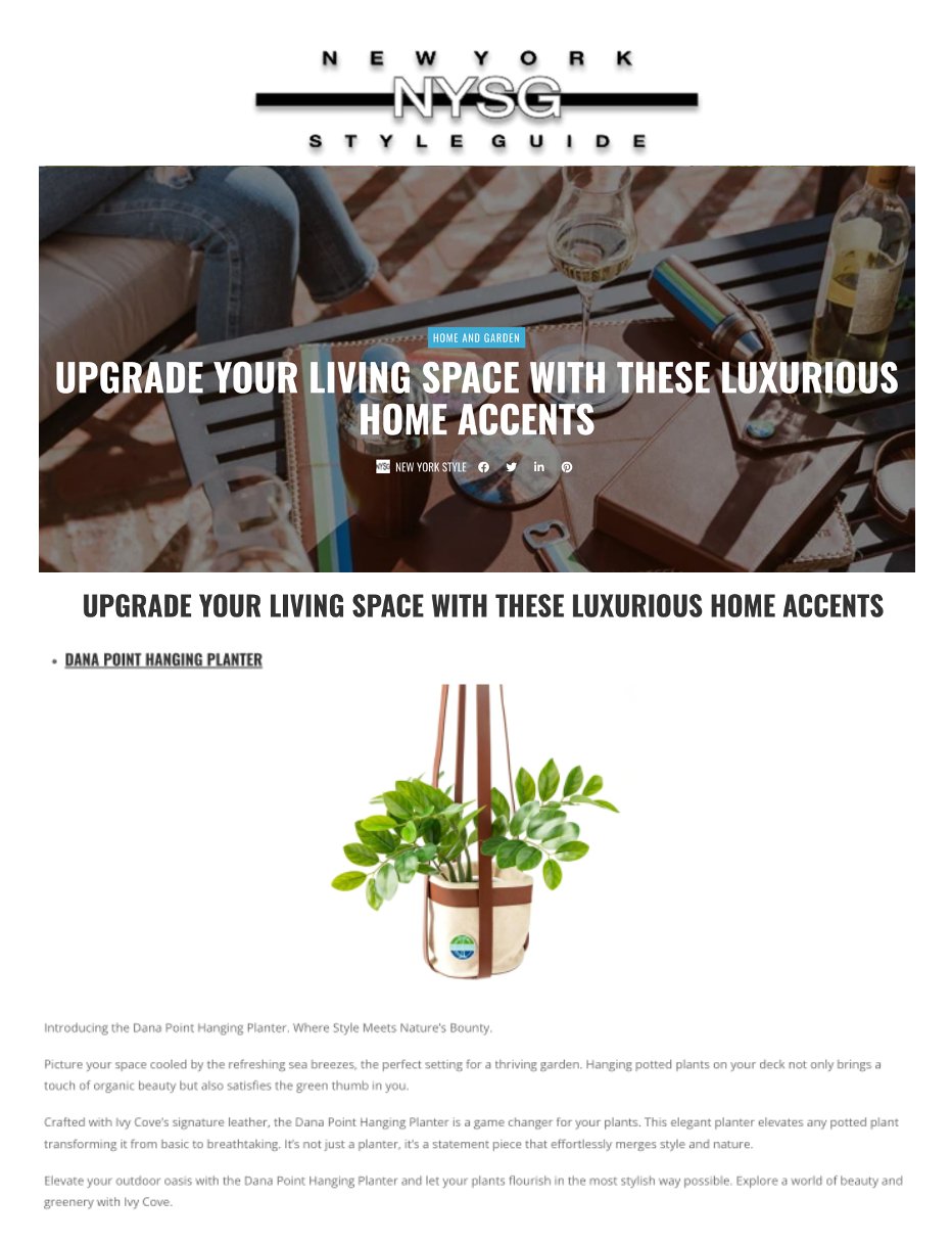 New York Style Guide - Ivy Cove's Luxury Homegoods - Ivy Cove Montecito