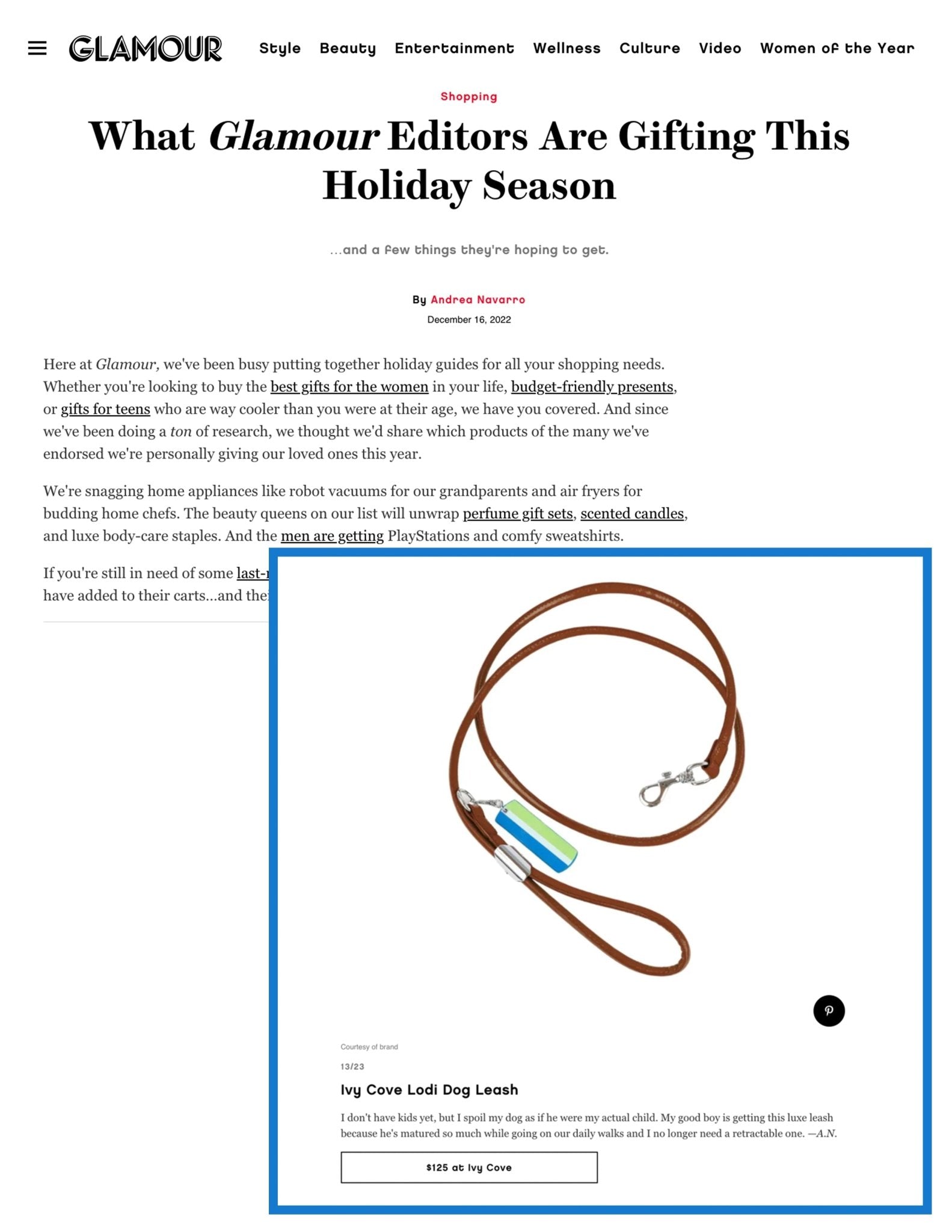 What Glamour Editors Are Gifting This Holiday Season - Ivy Cove Montecito