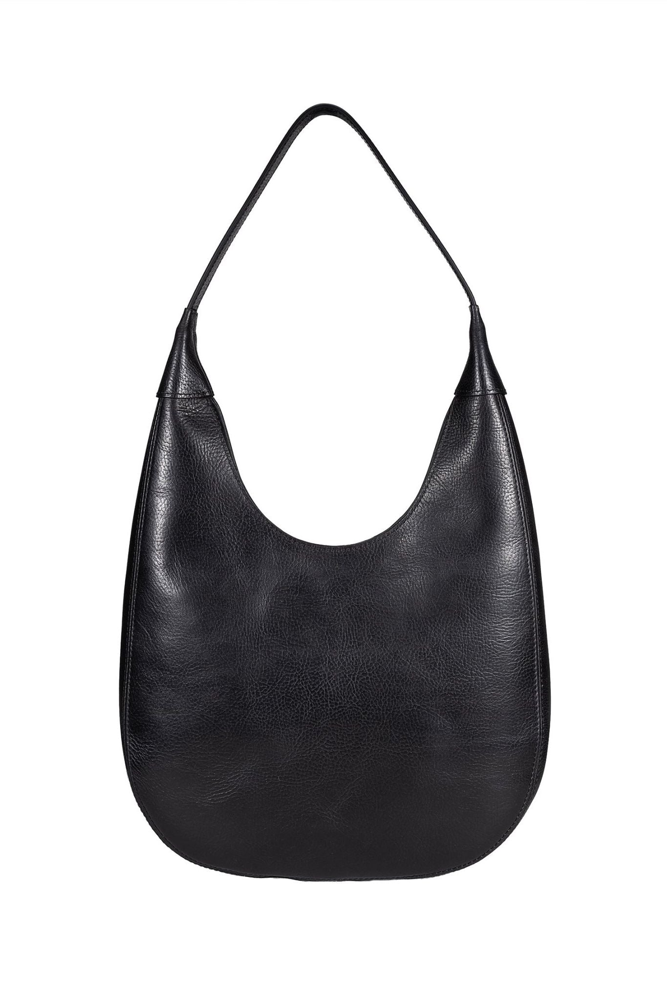 Darien Leather Hobo Bag - Black - Ivy Cove Montecito