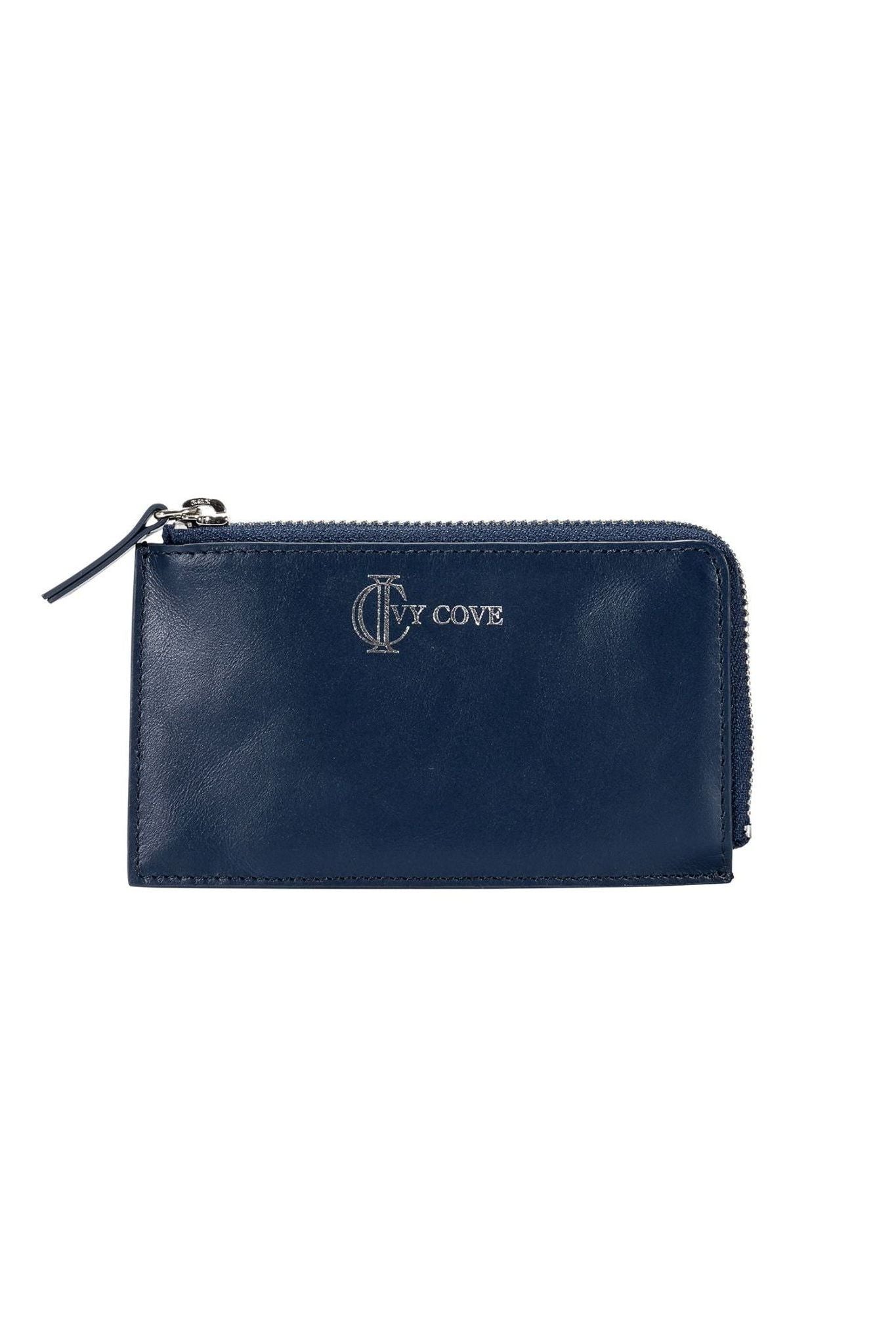 Navy Leather Mini Wallet for Women | On Deck | Ivy Cove – Ivy Cove