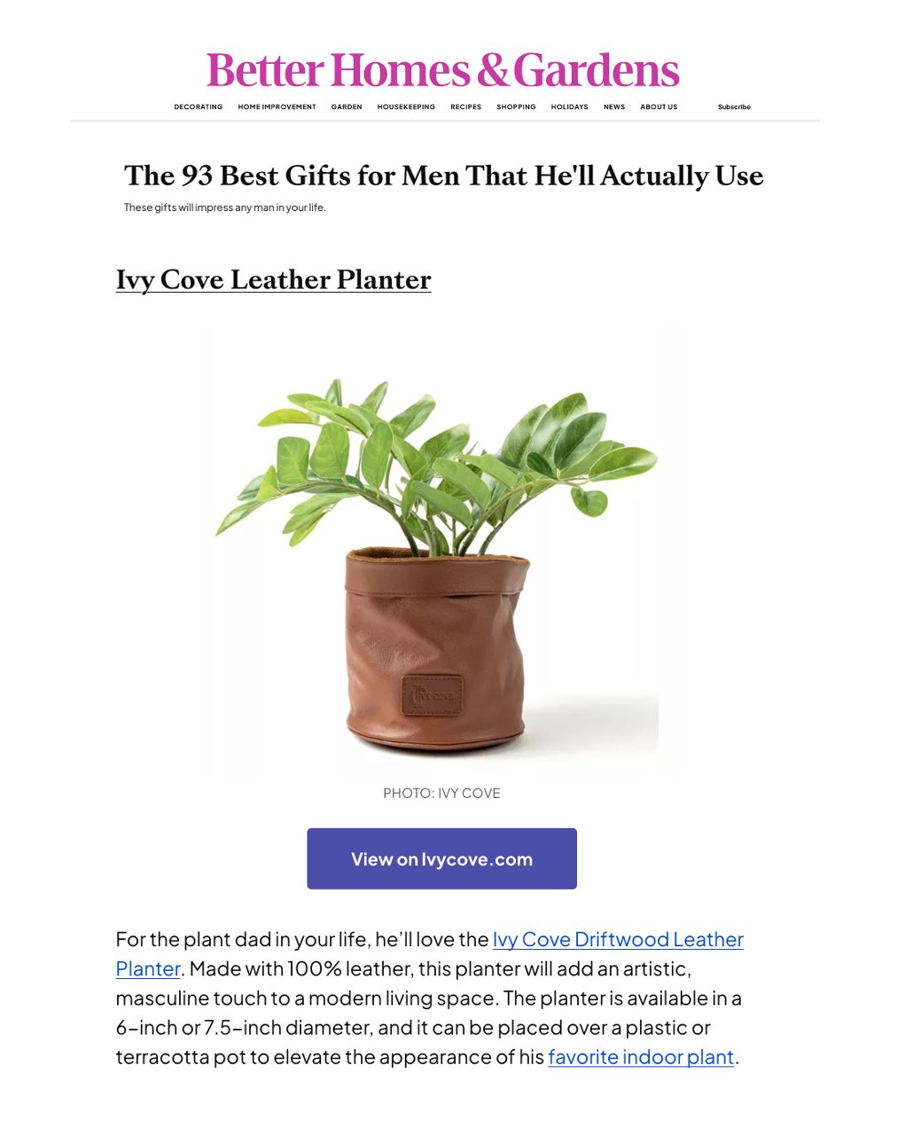 Better Homes & Gardens: Gifts for Men