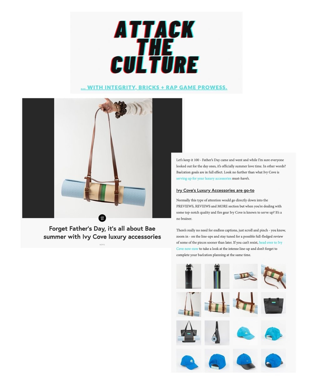Celebrate “Bae Summer” Attack the Culture Feature - Ivy Cove Montecito