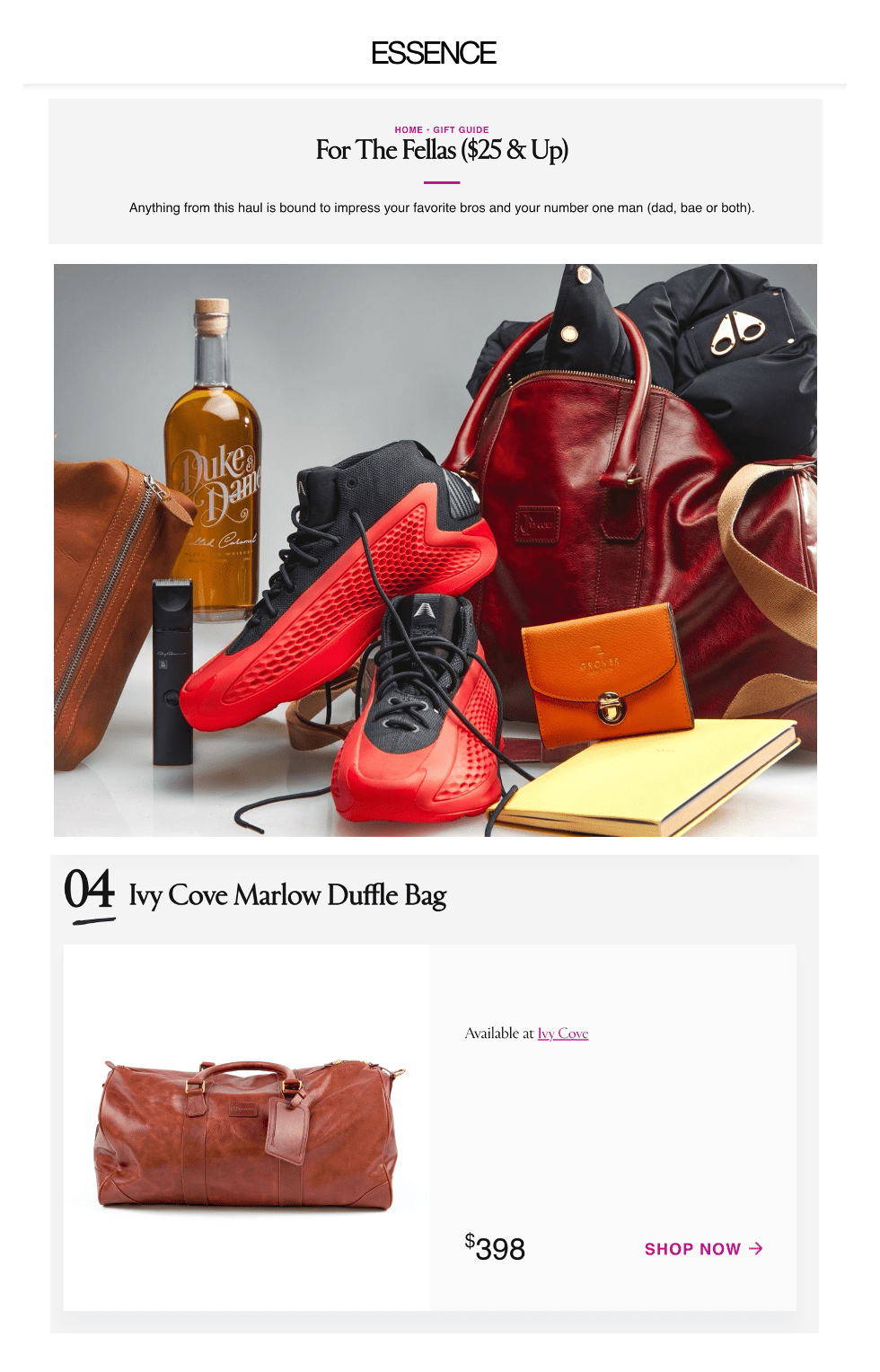 Essence: Our Marlow Bag for the Fellas