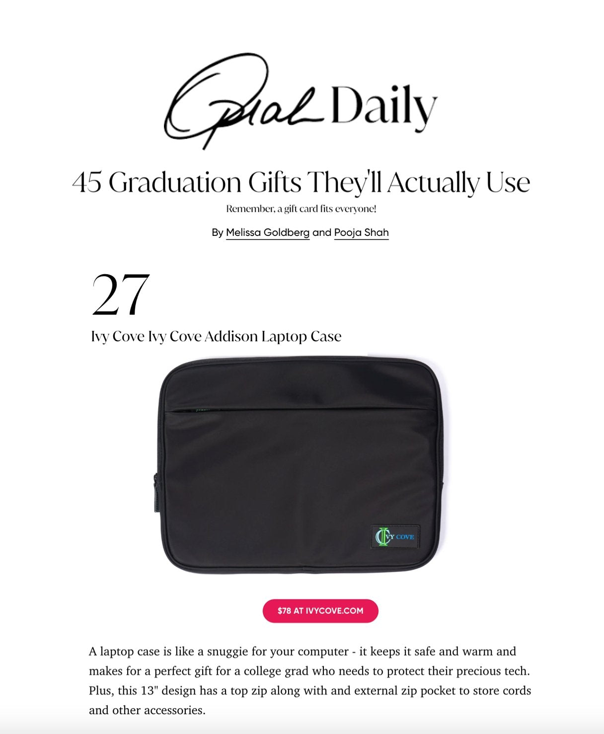 Gifts For Grads on Oprah Daily