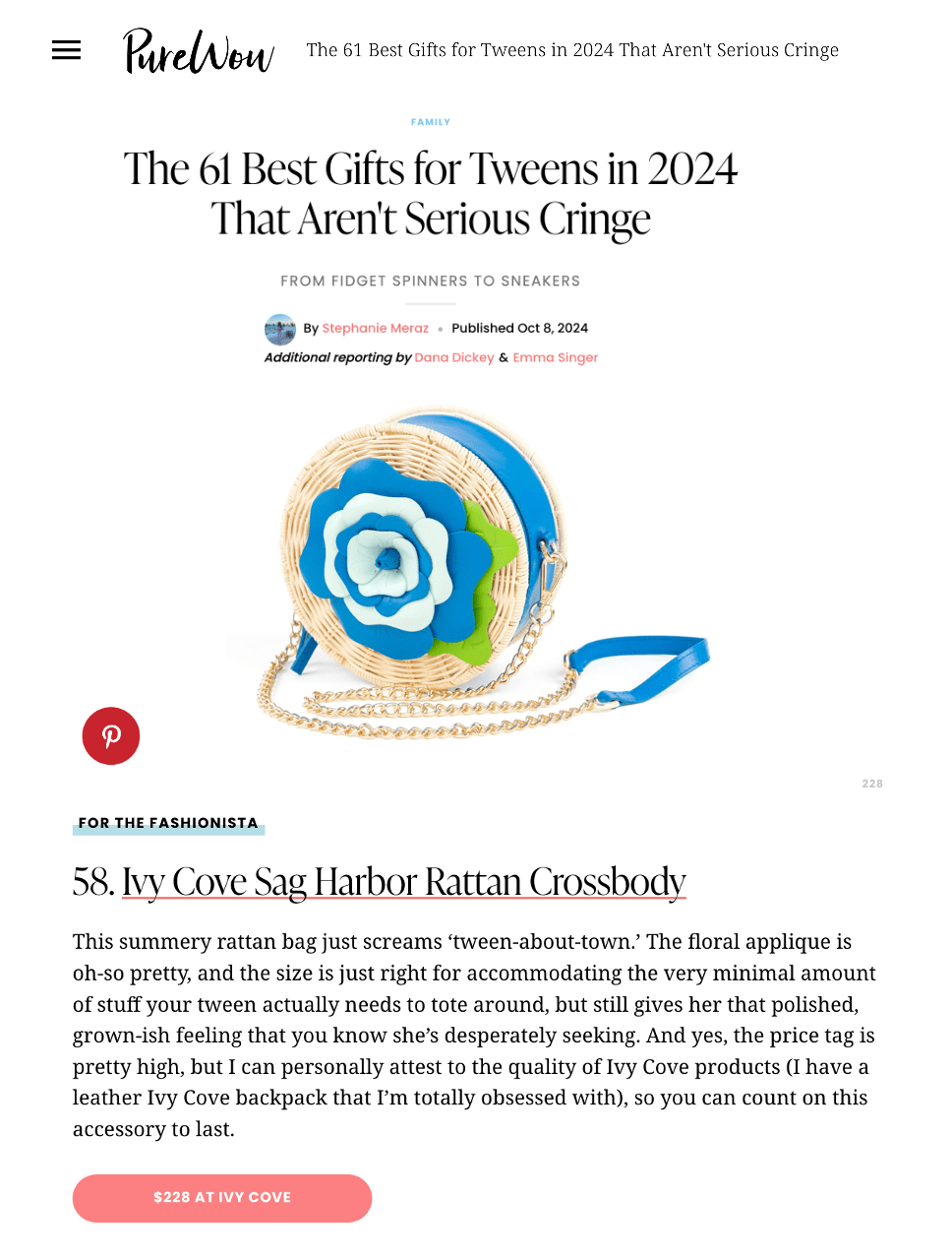 Sag Harbor Rattan Crossbody Gets Love From Pure Wow