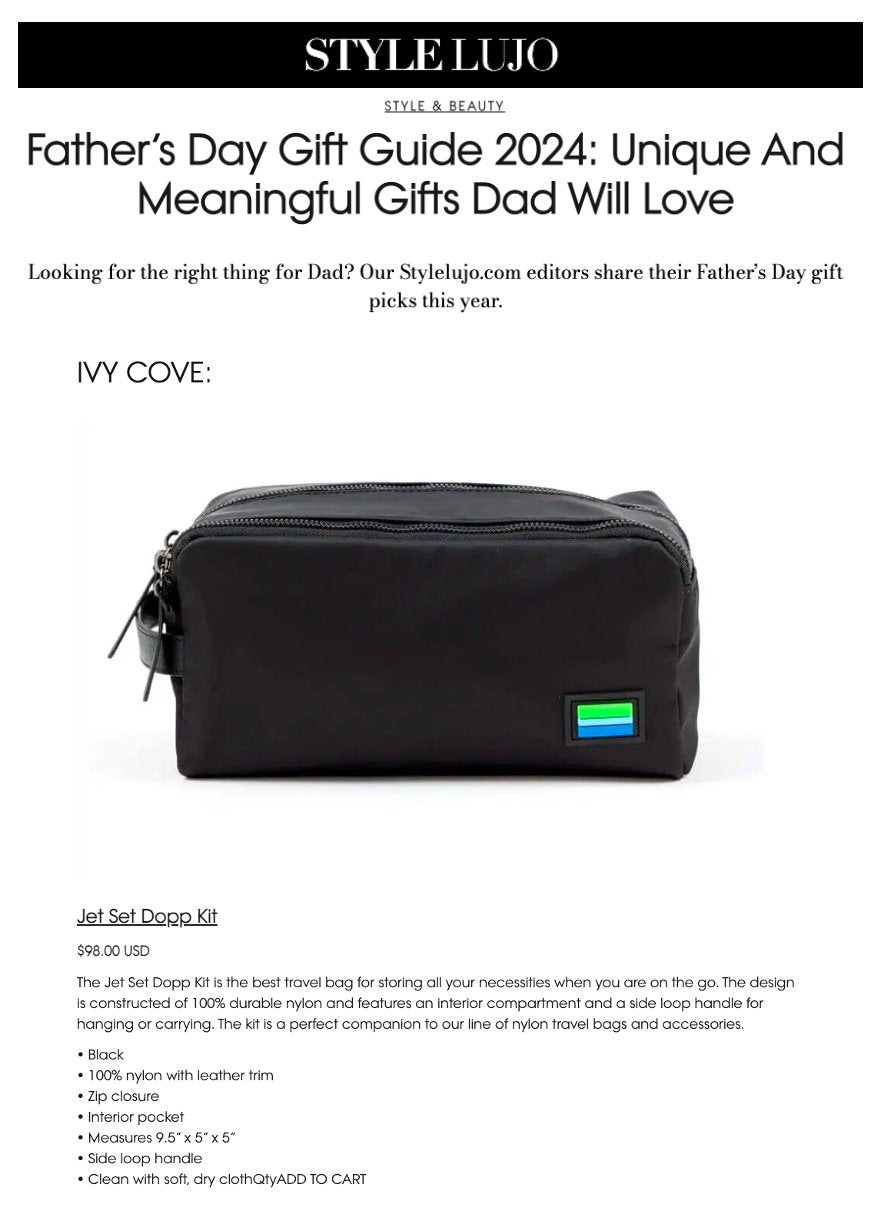 Style Lujo Gives Love to our Jet Set Dopp Kit