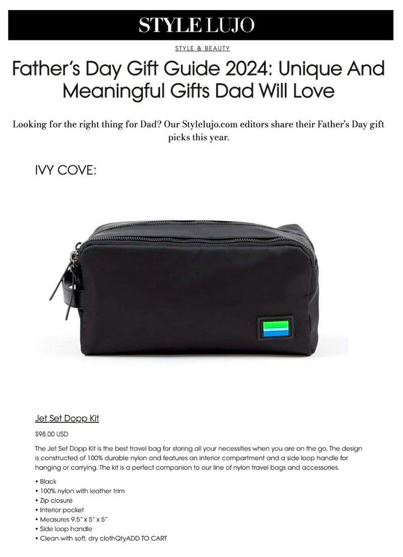 Style Lujo Gives Love to our Jet Set Dopp Kit
