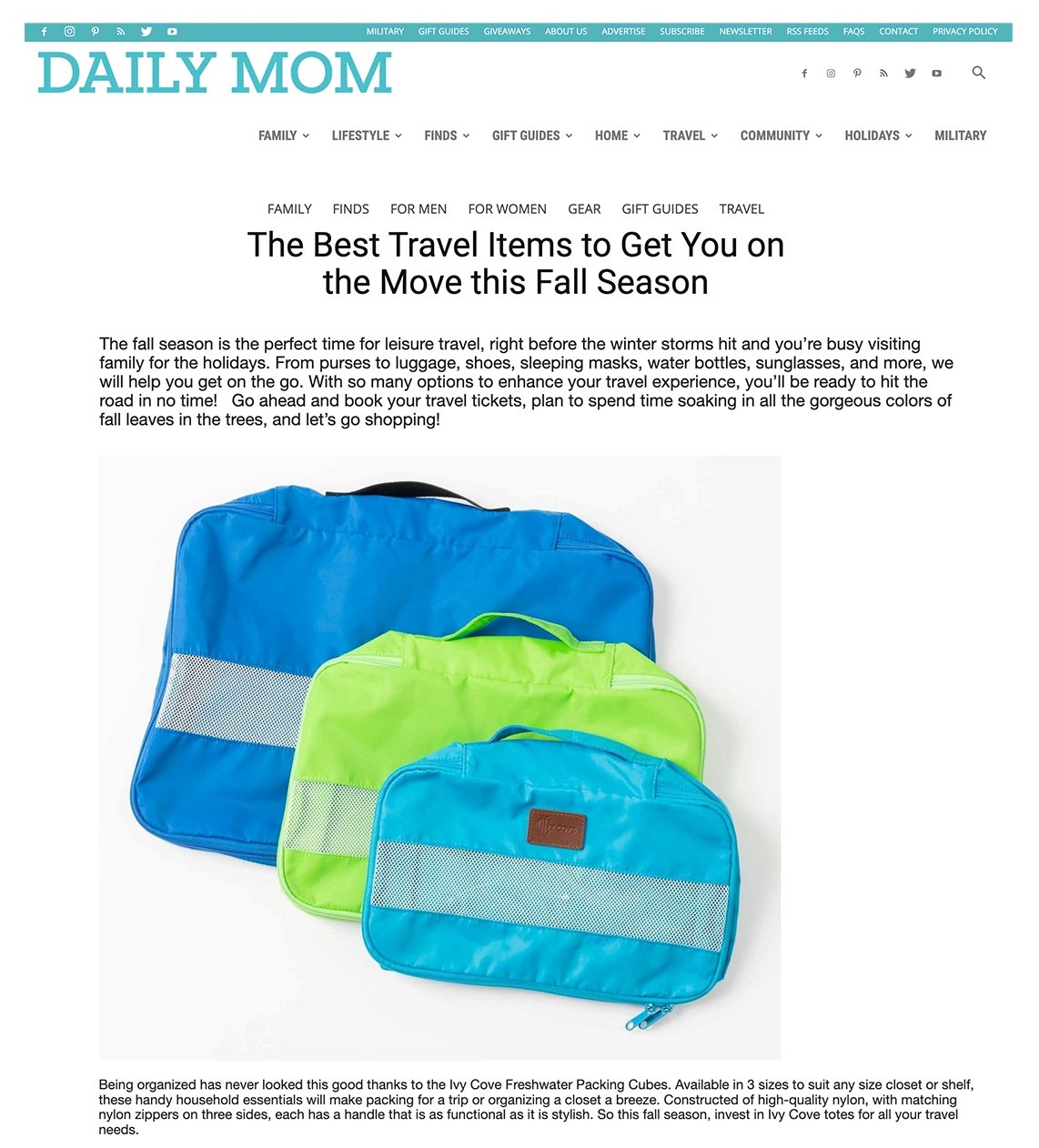 The Daily Mom Features Ivy Cove Travel - Ivy Cove Montecito