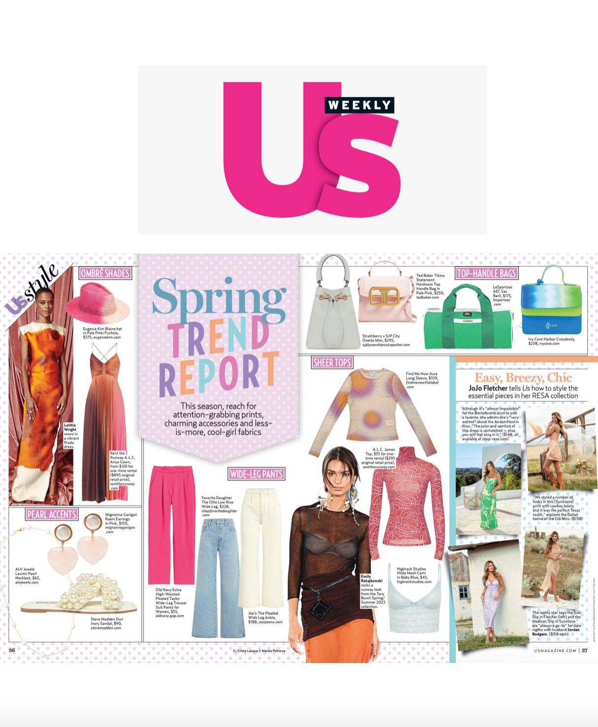 We're Featured in US Weekly's Spring Trend Report - Ivy Cove Montecito
