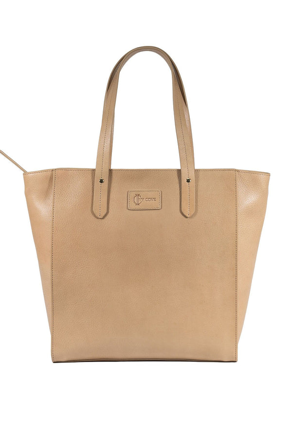 Sierra Zip Top Leather Tote