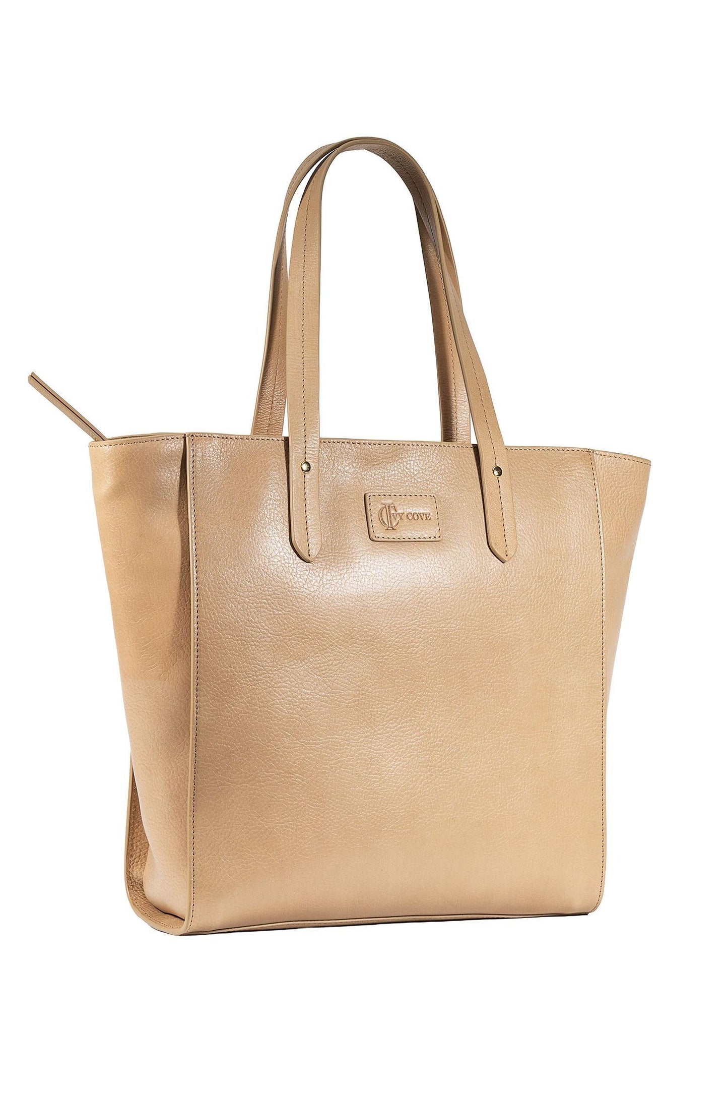 Sierra Zip Top Leather Tote