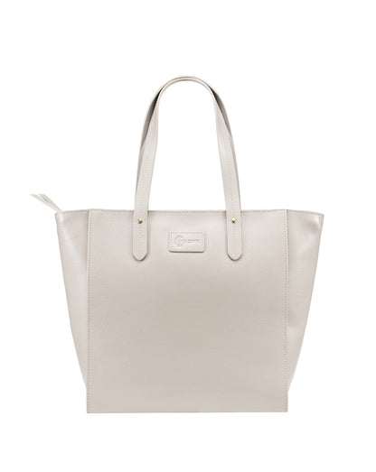 Sierra Zip Top Leather Tote