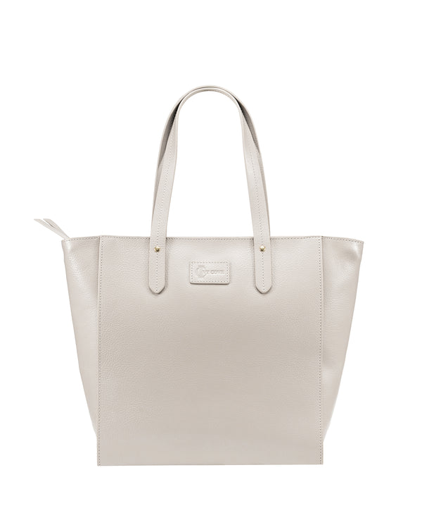 Sierra Zip Top Leather Tote