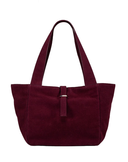 Cove Suede Tote Bag - Burgundy