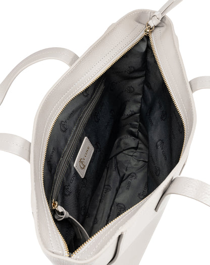 Sierra Zip Top Leather Tote