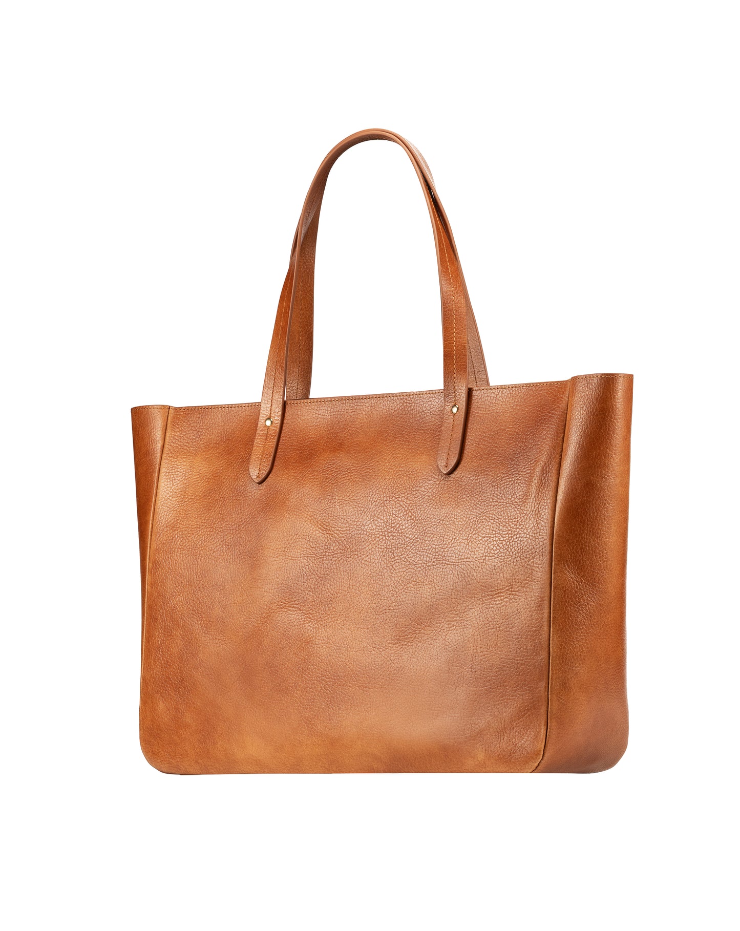 East West Zip Top Leather Tote