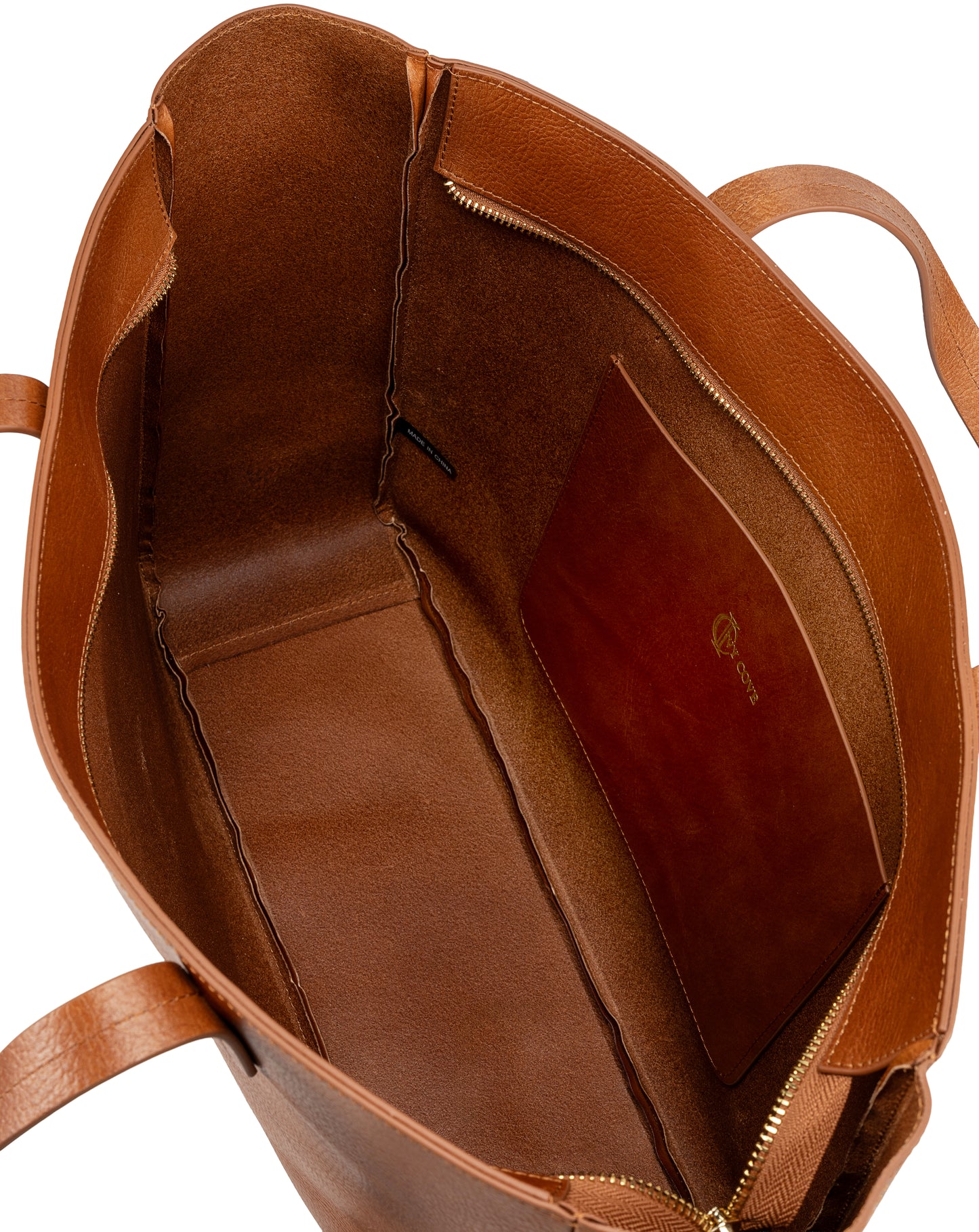 East West Zip Top Leather Tote