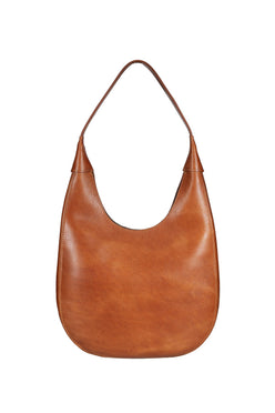 Darien Leather Hobo Bag - Saddle