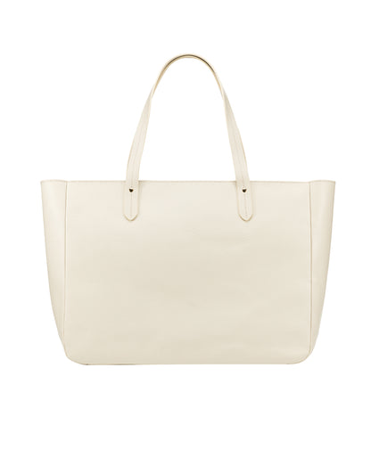 East West Zip Top Leather Tote
