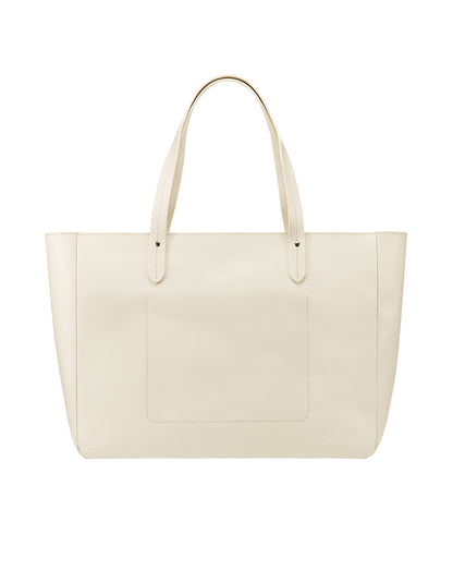 East West Zip Top Leather Tote