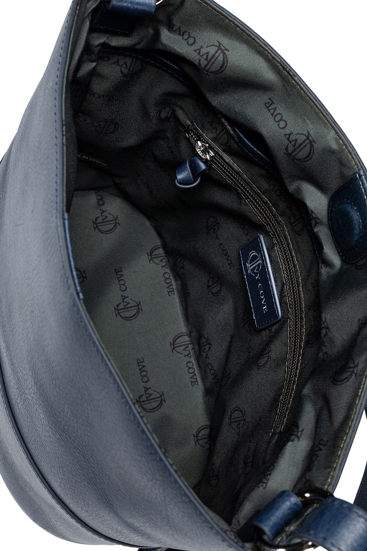 Solana Leather Bucket Bag - Navy