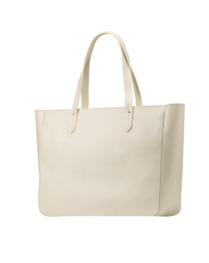East West Zip Top Leather Tote