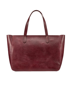 East West Zip Top Leather Tote