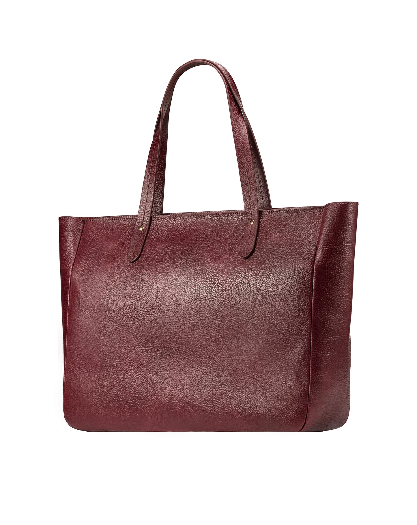 East West Zip Top Leather Tote
