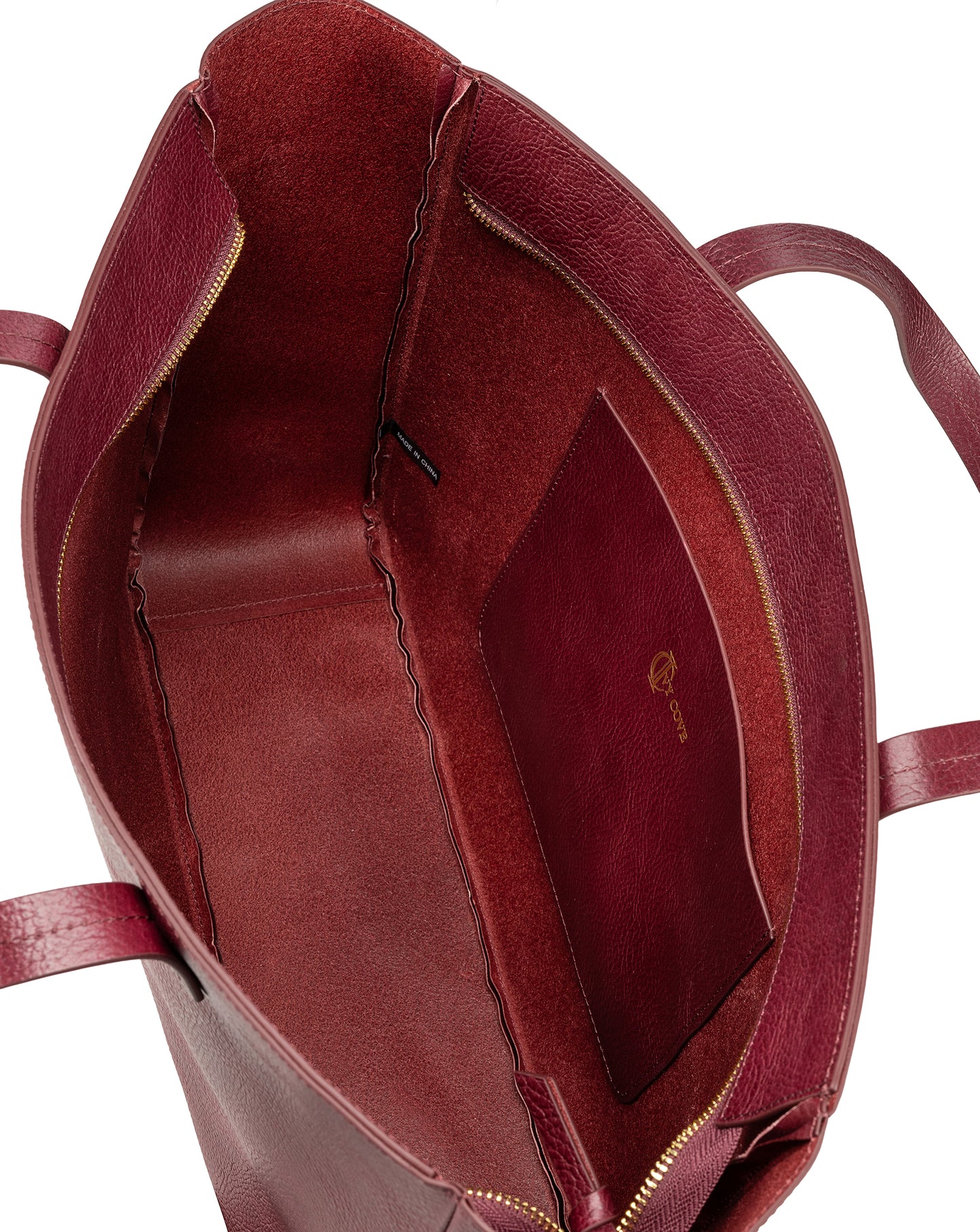 East West Zip Top Leather Tote