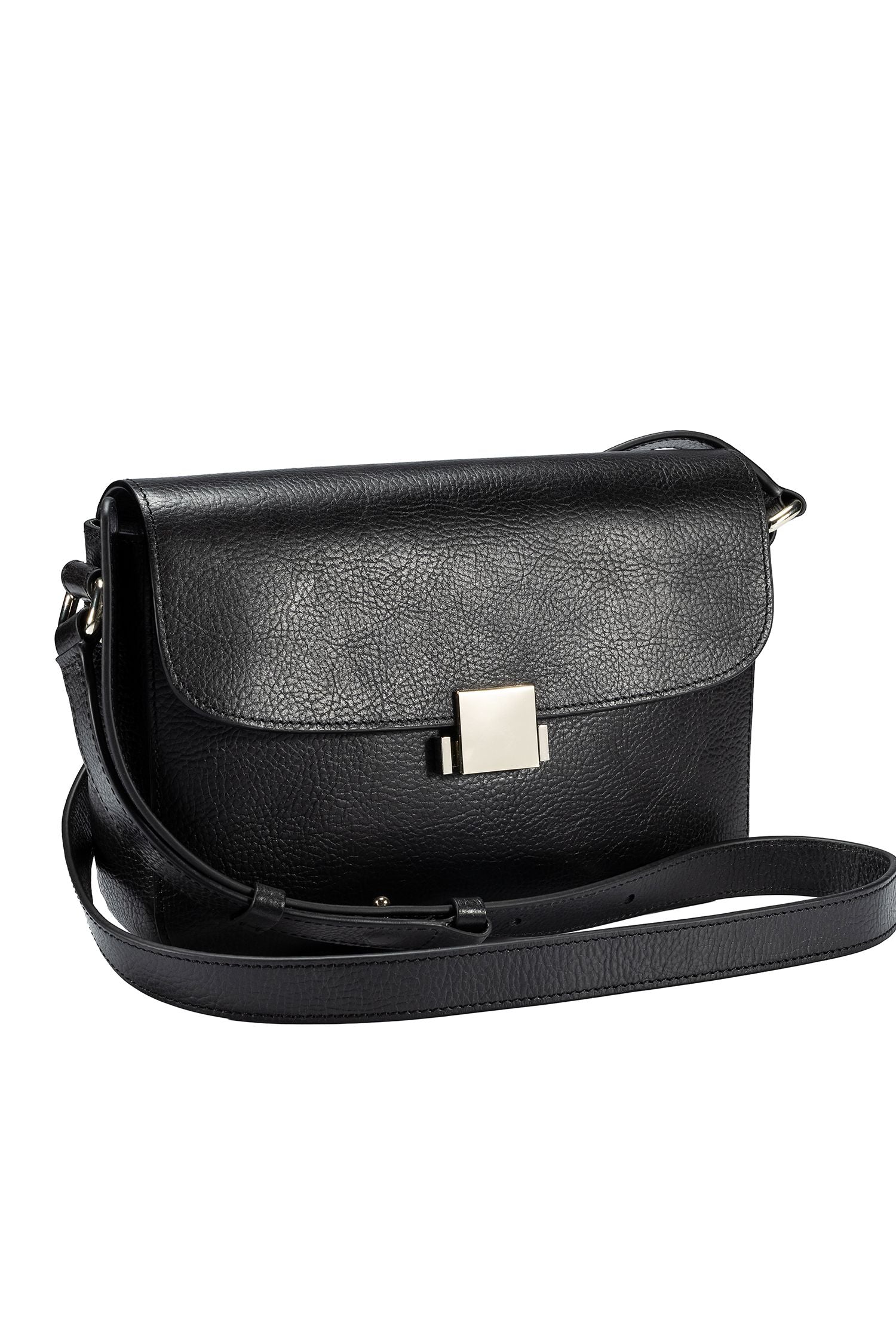 Tide Leather Crossbody Bag - Black - Ivy Cove Montecito