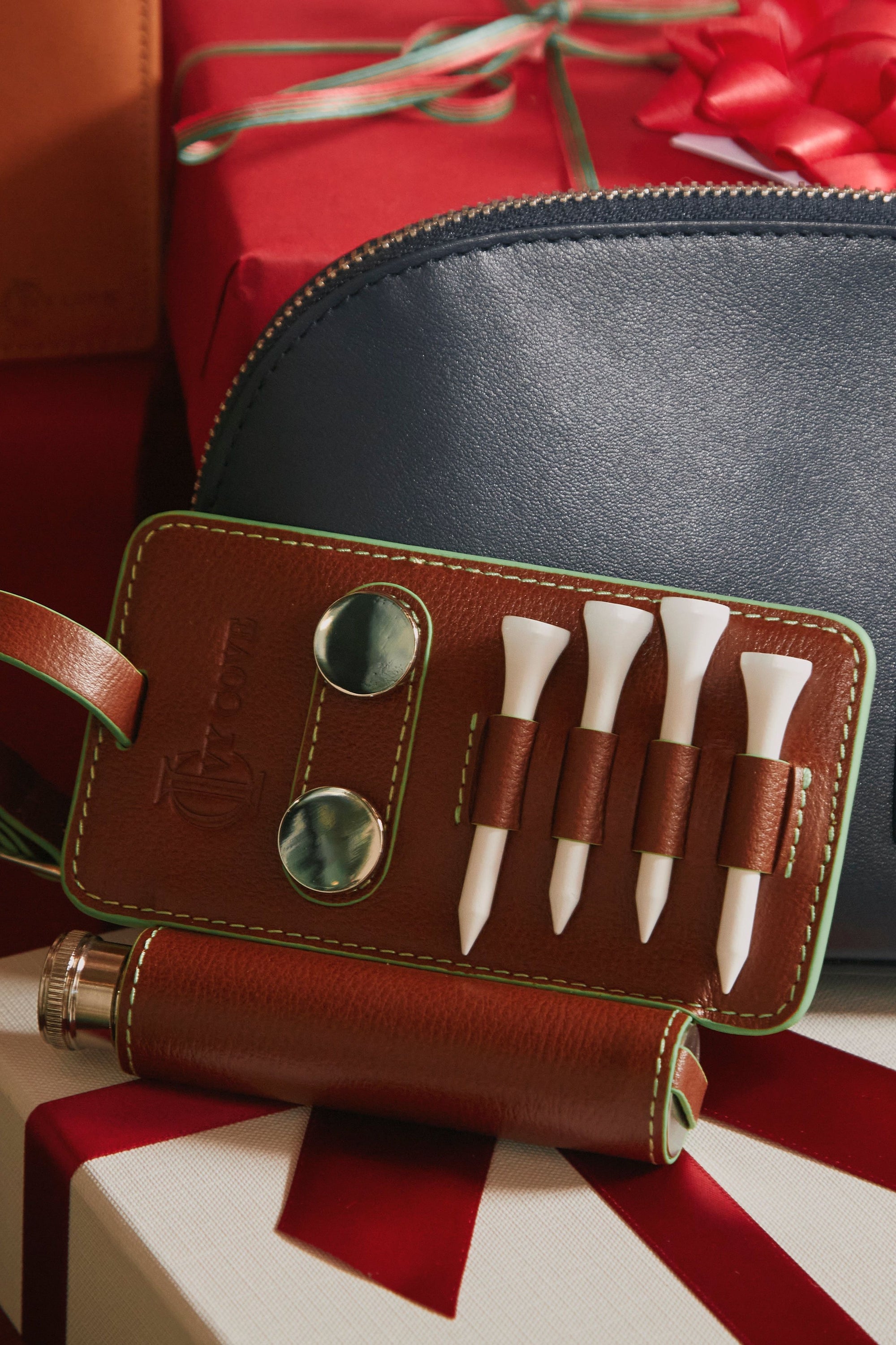 Golf kit with travel flask