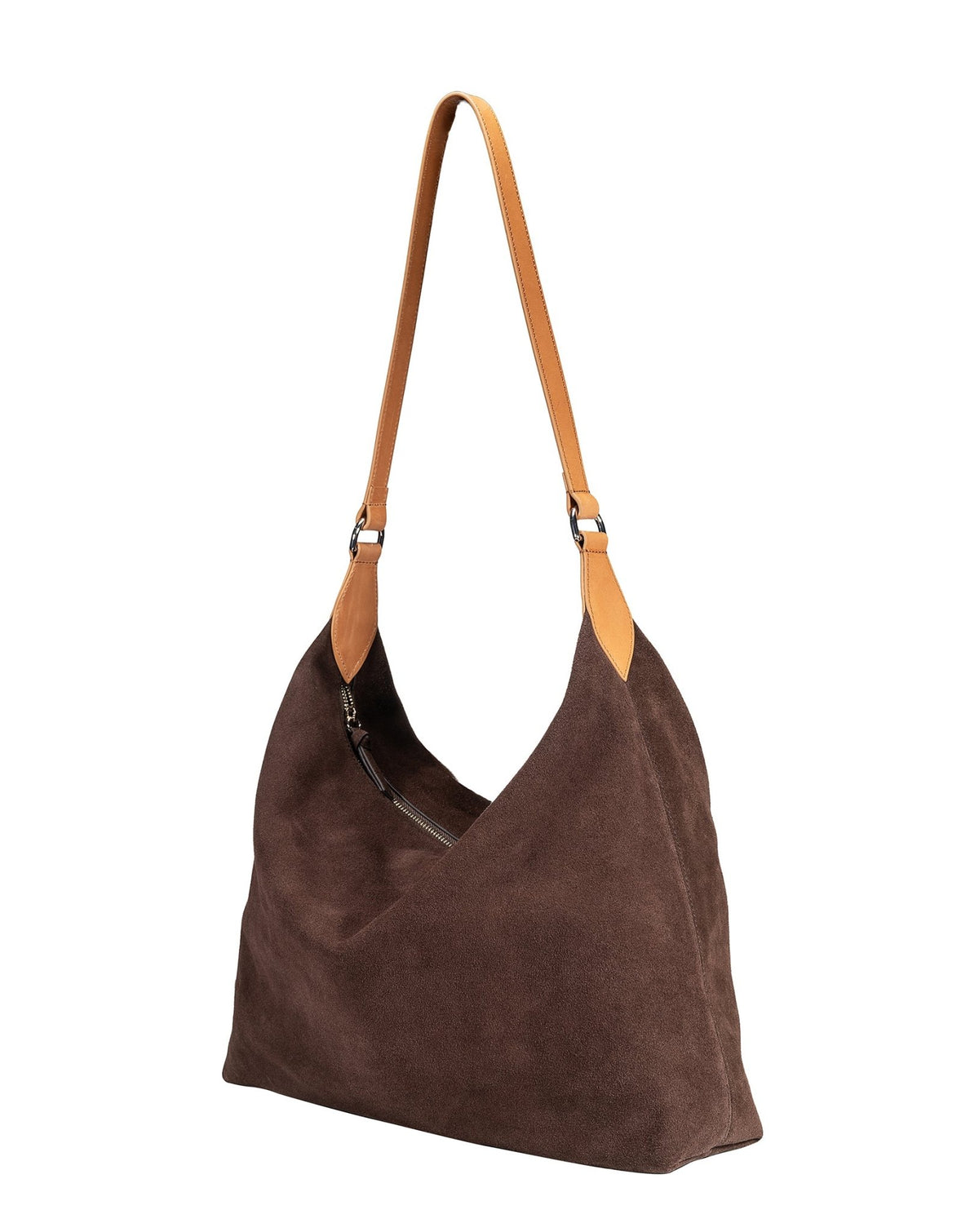 Aspen Suede Hobo Bag - Brown - Ivy Cove Montecito