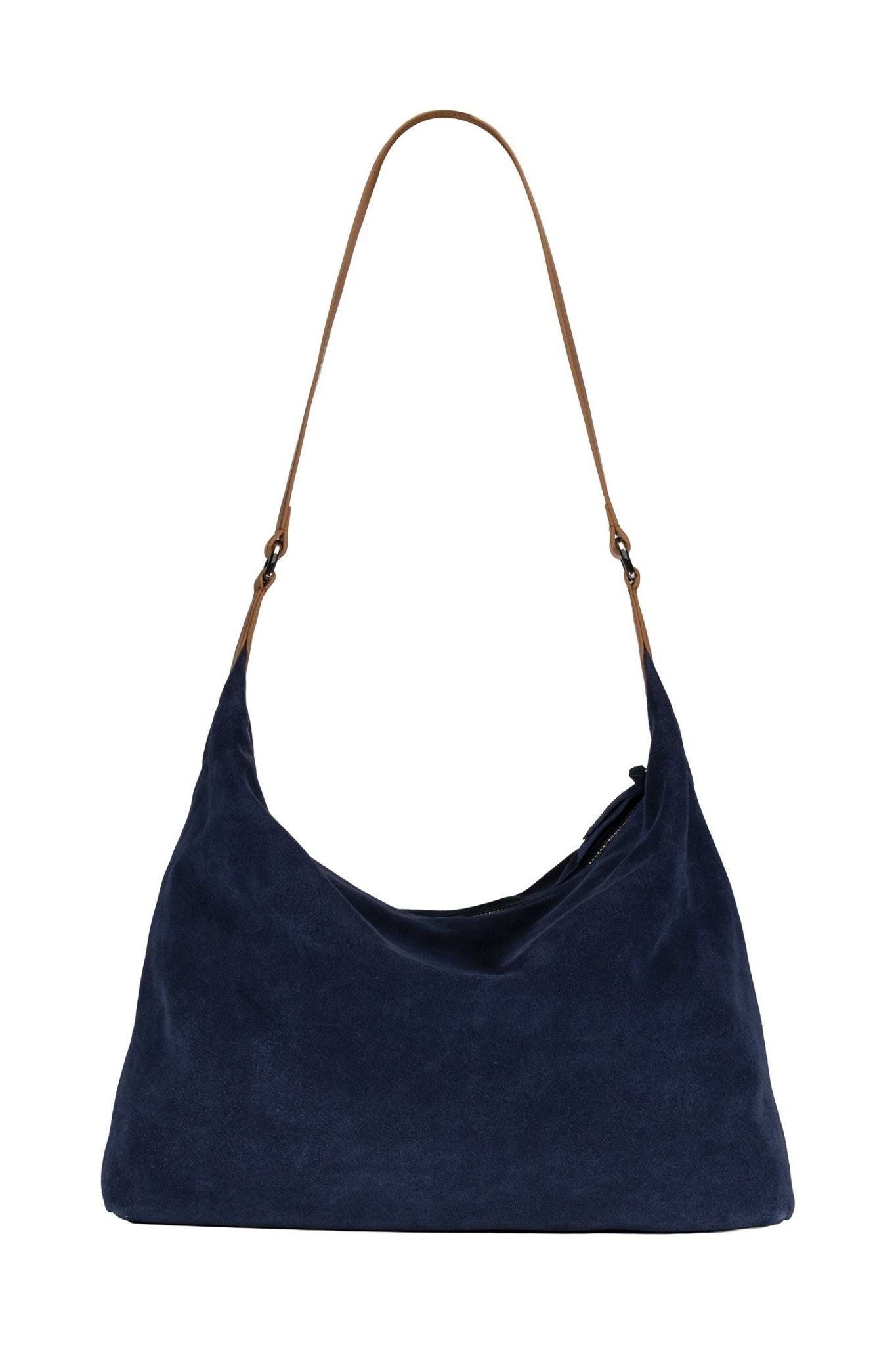 Aspen Suede Hobo Bag - Navy - Ivy Cove Montecito