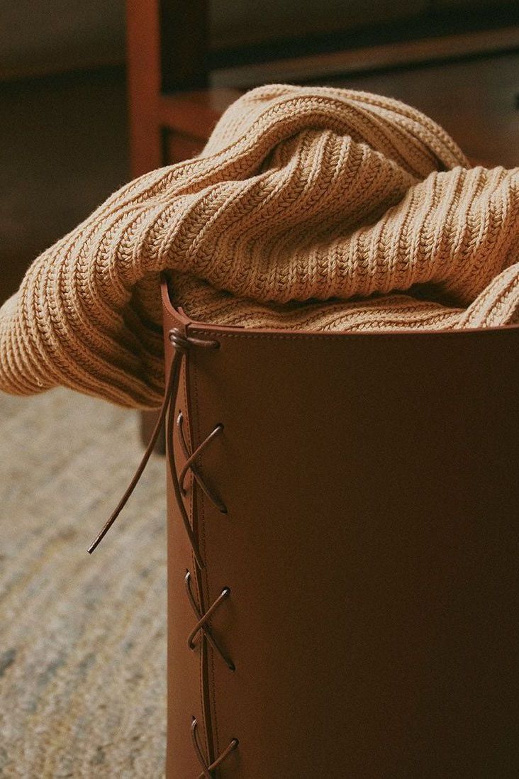 Bristol Leather Basket - Ivy Cove Montecito