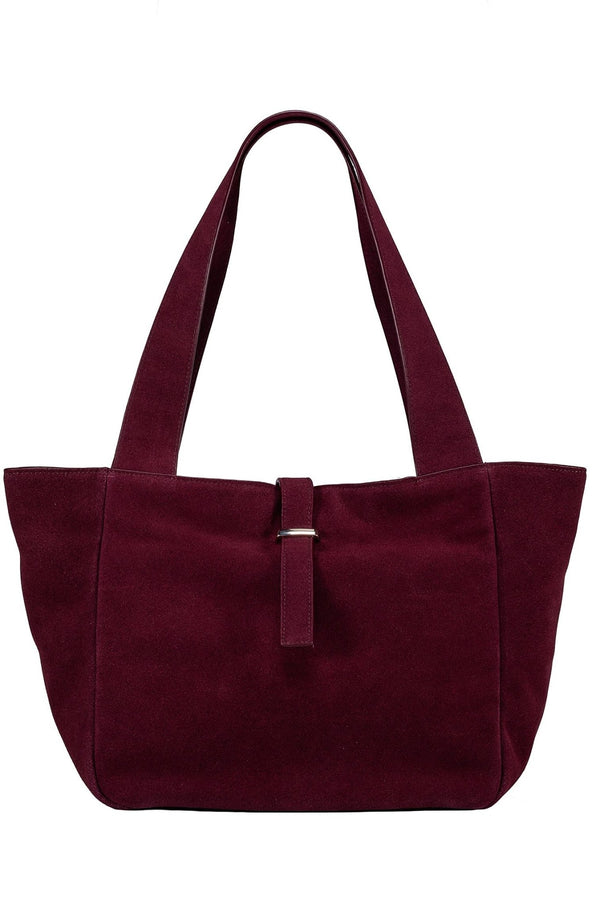 Cove Suede Tote Bag - Burgundy