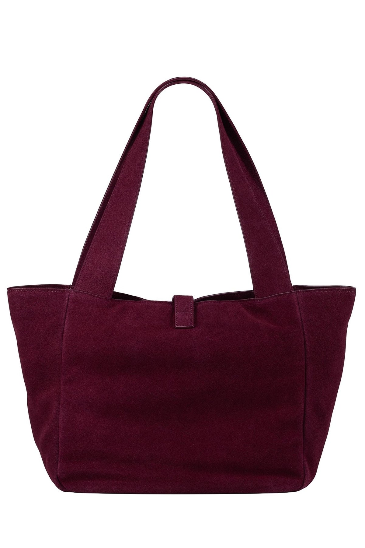 Cove Suede Tote Bag - Burgundy - Ivy Cove Montecito