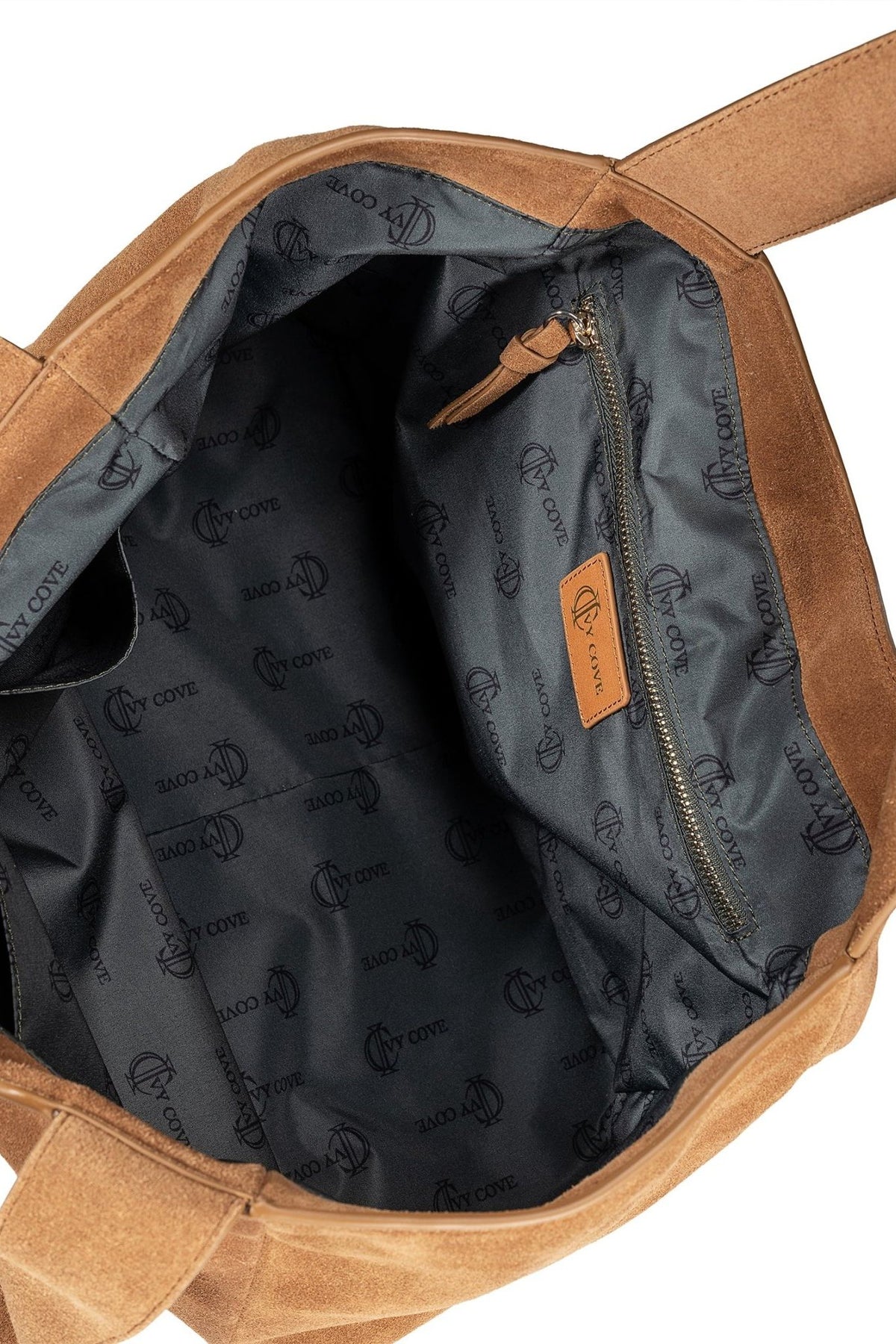 Cove Suede Tote Bag - Cognac - Ivy Cove Montecito