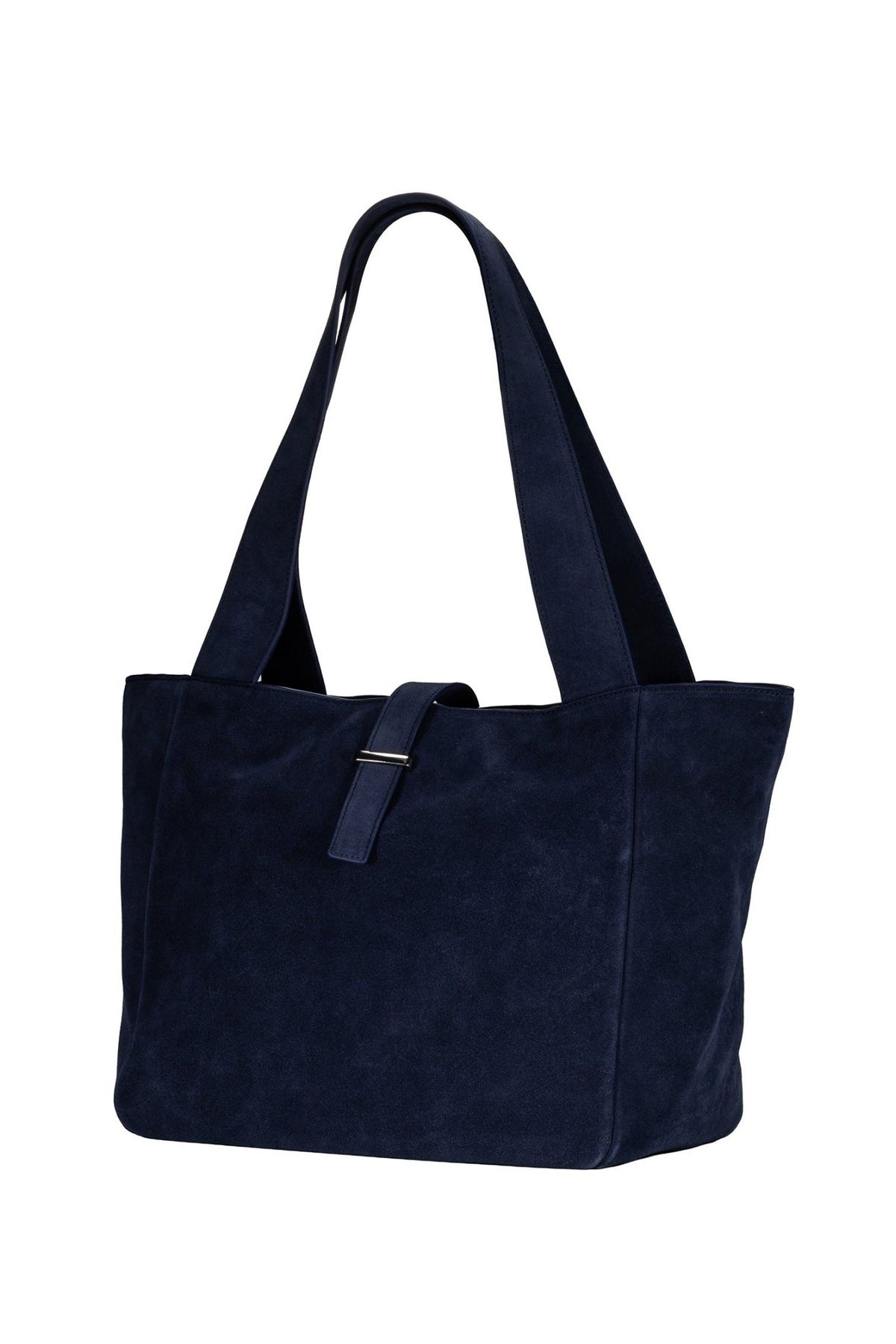 Cove Suede Tote Bag - Navy - Ivy Cove Montecito