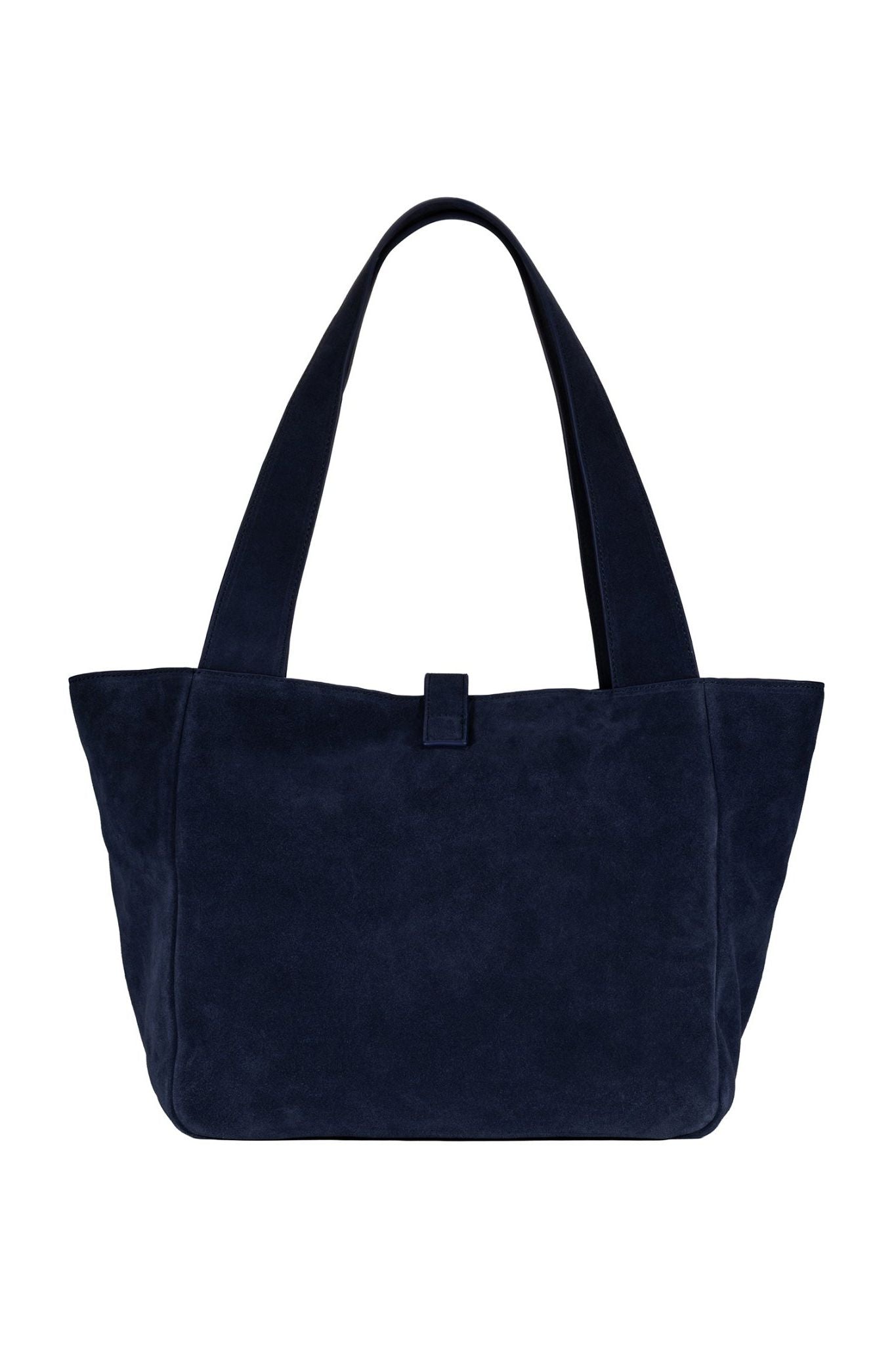 Cove Suede Tote Bag - Navy - Ivy Cove Montecito