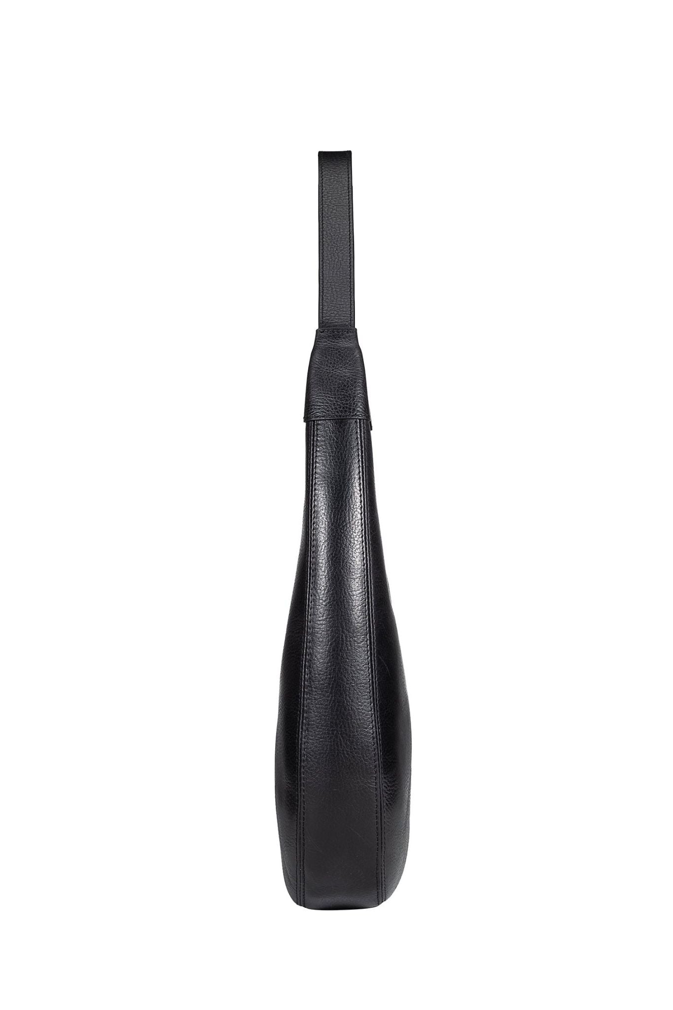 Darien Leather Hobo Bag - Black - Ivy Cove Montecito
