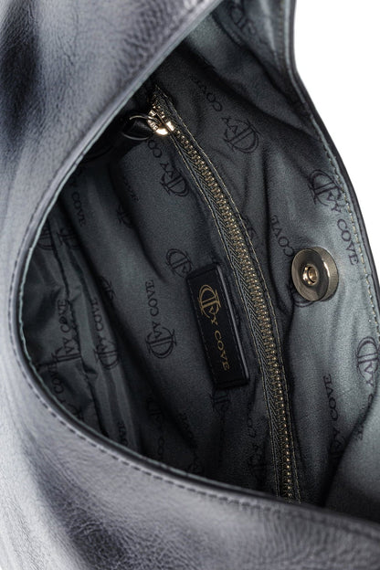 Darien Leather Hobo Bag - Black - Ivy Cove Montecito
