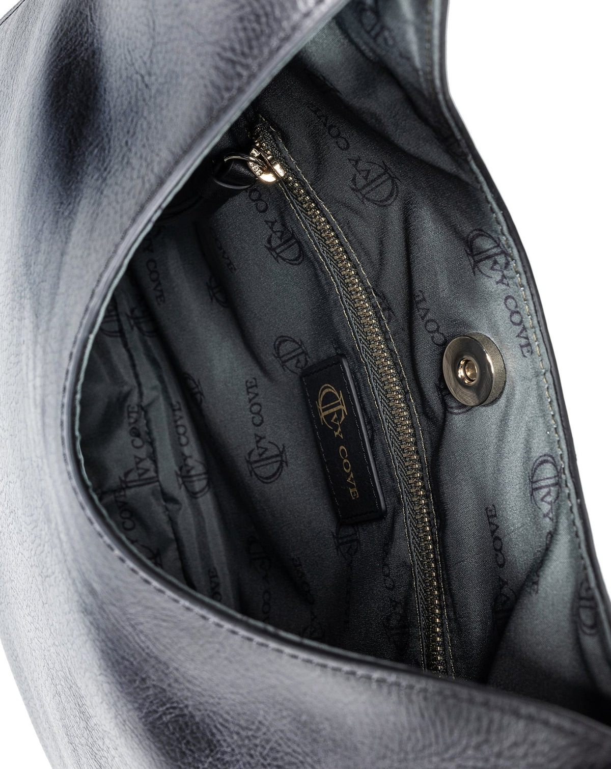 Darien Leather Hobo Bag - Black - Ivy Cove Montecito