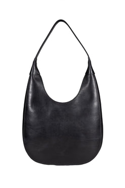 Darien Leather Hobo Bag - Black