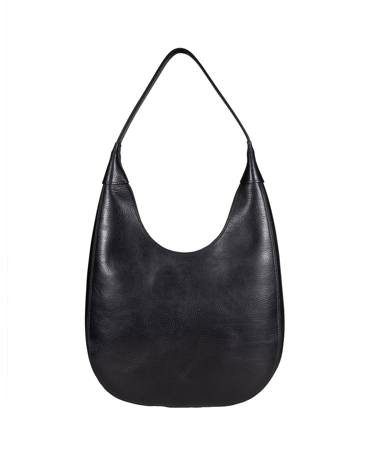 Darien Leather Hobo Bag - Black - Ivy Cove Montecito