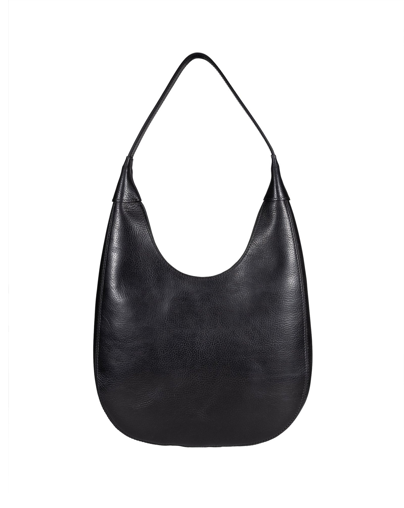 Darien Leather Hobo Bag - Black - Ivy Cove Montecito