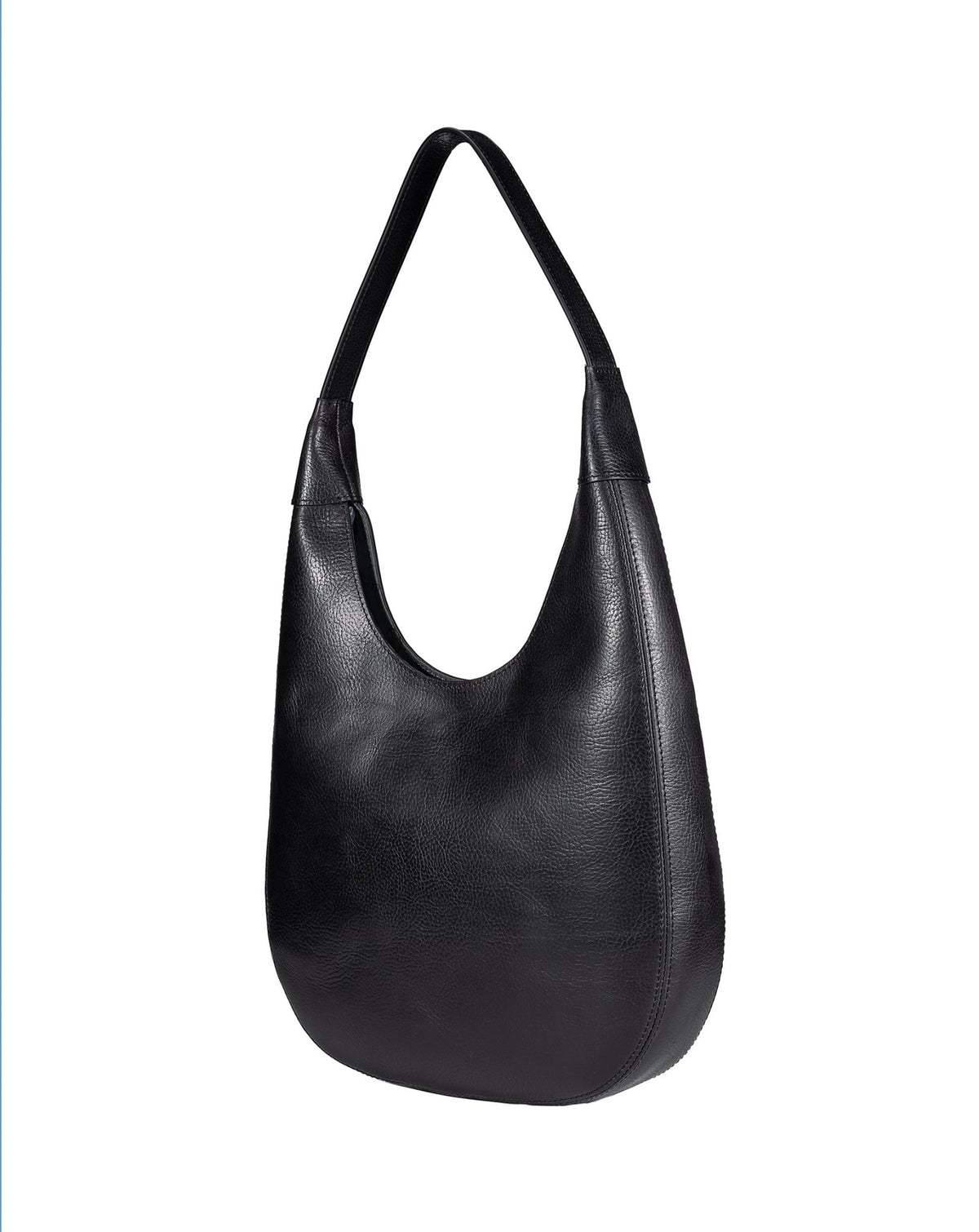 Darien Leather Hobo Bag - Black - Ivy Cove Montecito