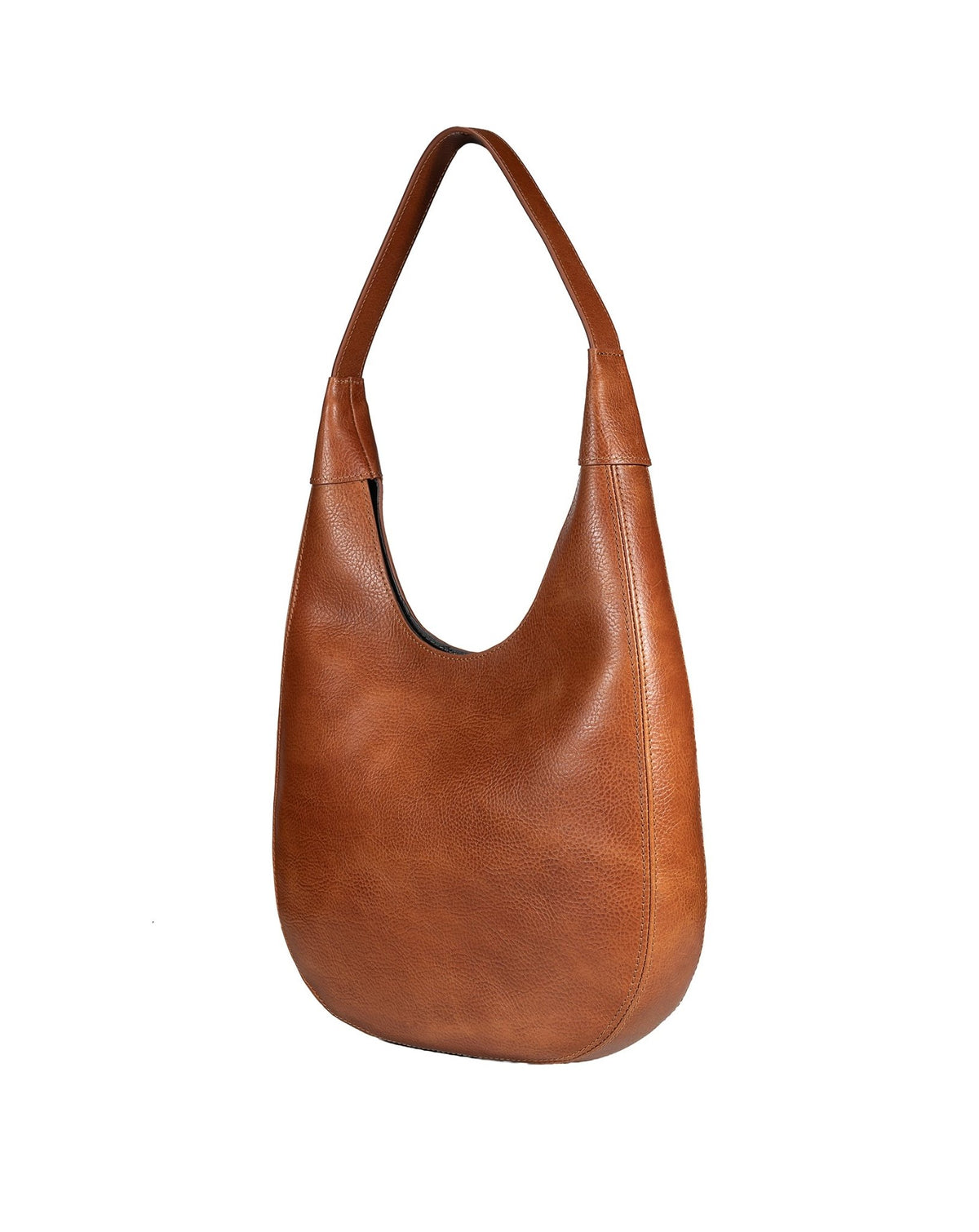 Darien Leather Hobo Bag - Saddle - Ivy Cove Montecito
