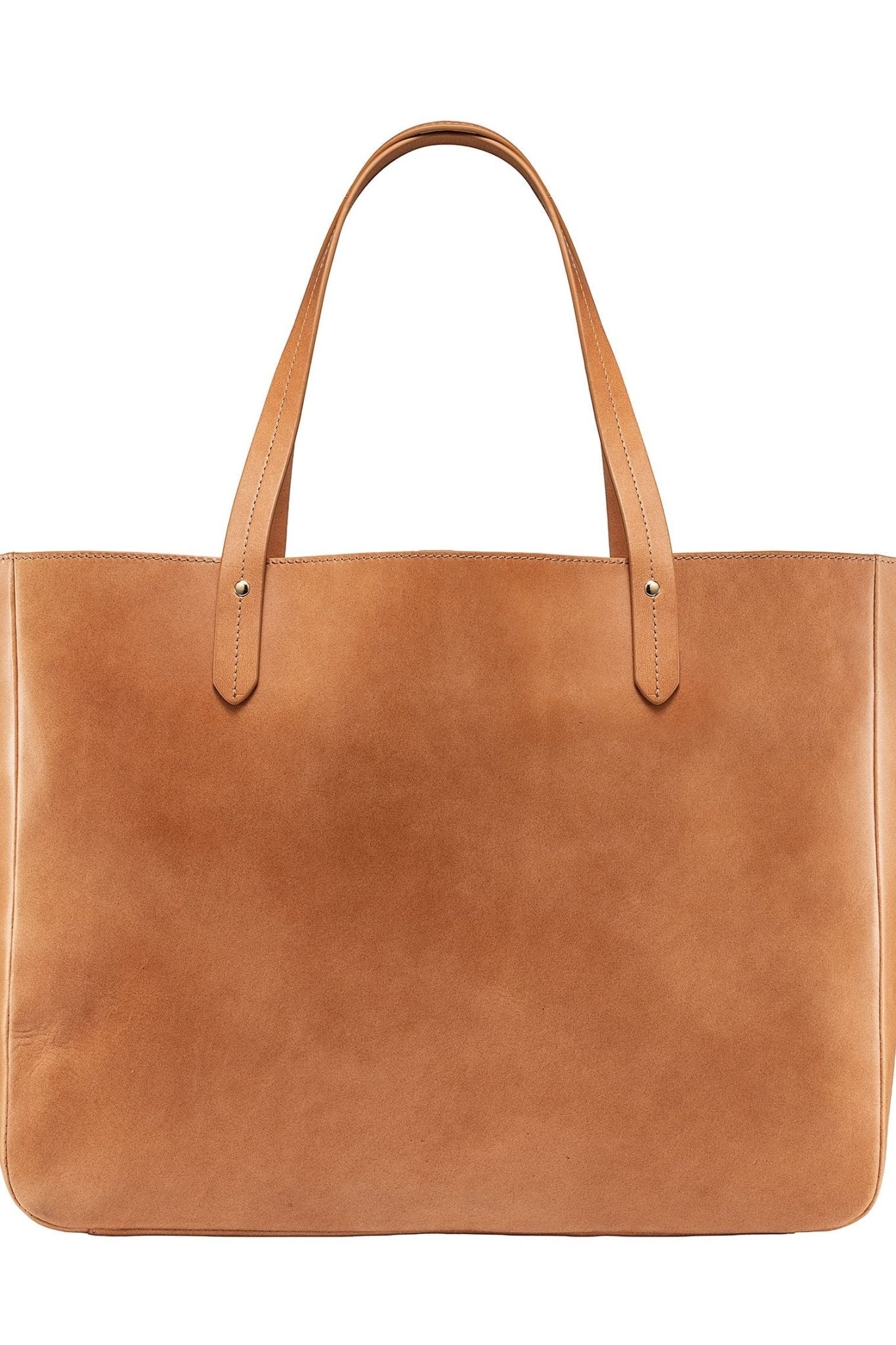 East West Leather Tote in Vachetta - Ivy Cove Montecito