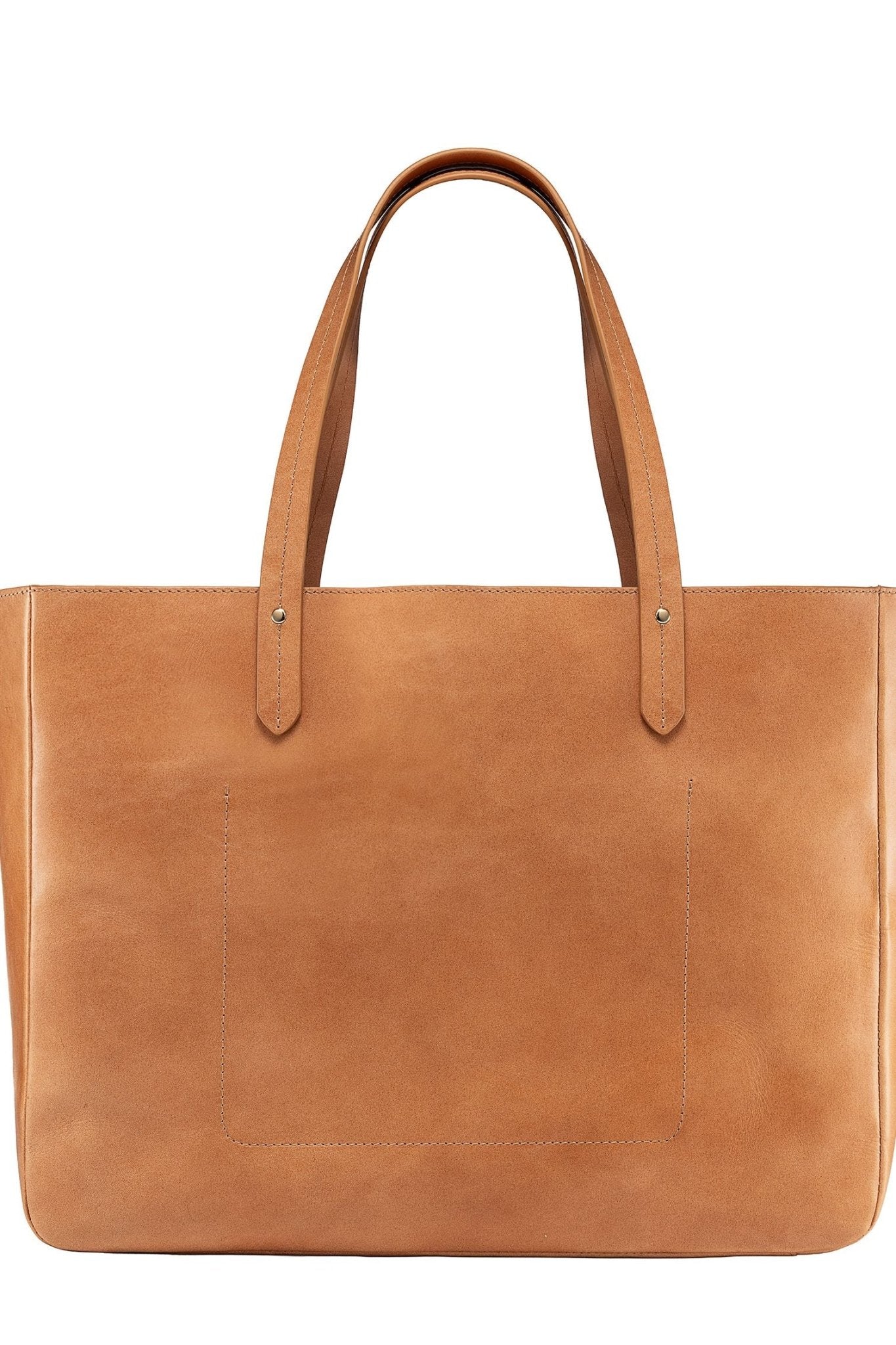 East West Leather Tote in Vachetta - Ivy Cove Montecito